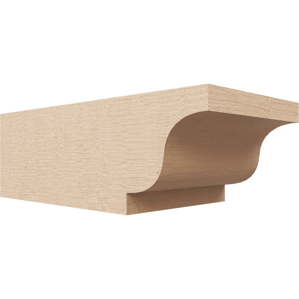 Ekena Millwork 6in. W x 4in. H x 12in. L Newport Woodgrain TimberThane Rafter Tail, Primed Tan RFTUR06X04X12NEWRCPR - main